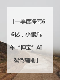 一季度净亏6.6亿，小鹏汽车“押宝”AI智驾辅助